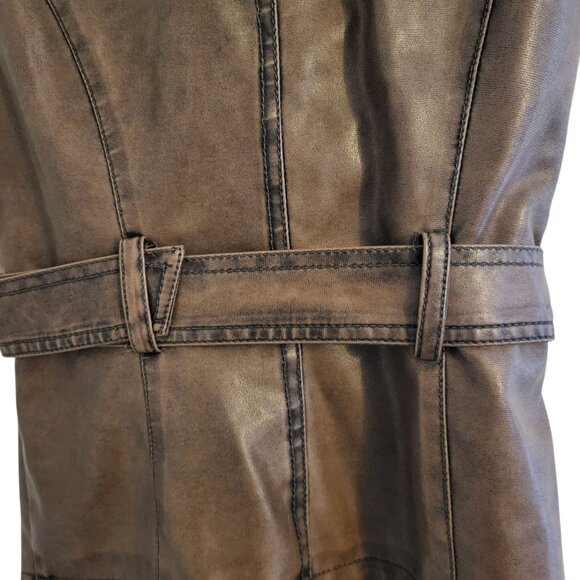 LAST KISS | Brown Wood Vintage Vest Jacket - Picture 7 of 10